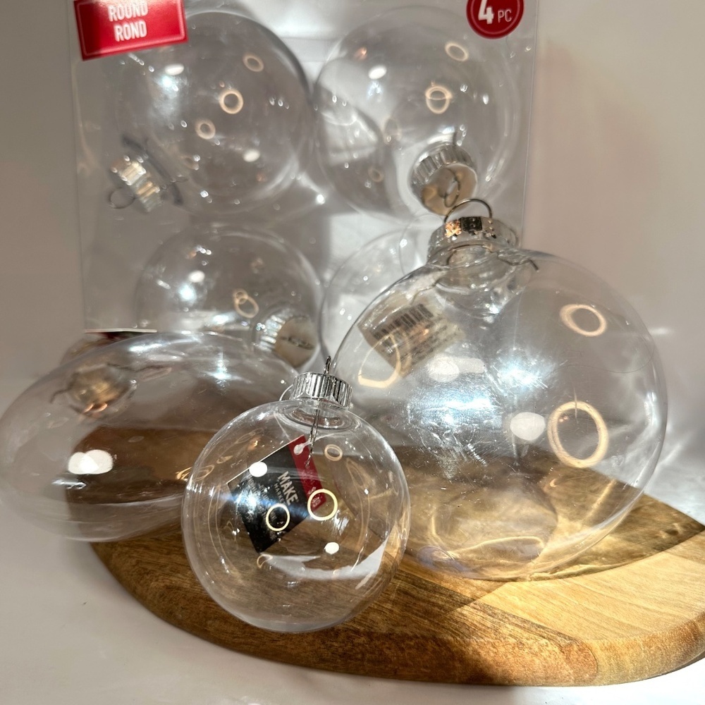DealClear Plastic Fillable Christmas Ornaments Craft 7 Pieces